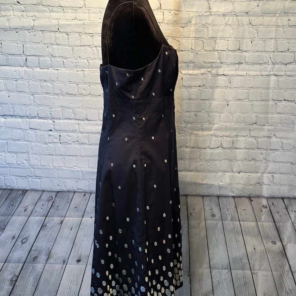 Ann Taylor Blue Dress with Silver Embroidery - Picture 4 of 6
